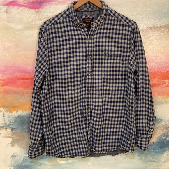 🔥EC🔥Johnston & Murphy 100% Cotton Check Flannel Button Down Shirt. - Picture 1 of 8